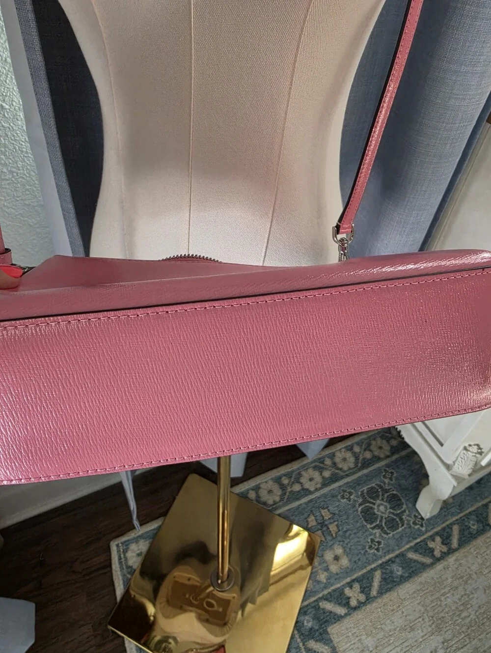 Kate Spade Margot Textured Leather Pink Crossbody - Picture 4 of 11
